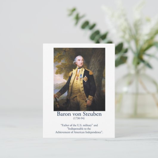 Baron von Steuben - US-Militär Postkarte (Stehend Vorderseite)