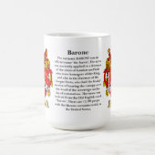 Barone, der Ursprung, die Bedeutung und das Wappen Kaffeetasse (Mittel)