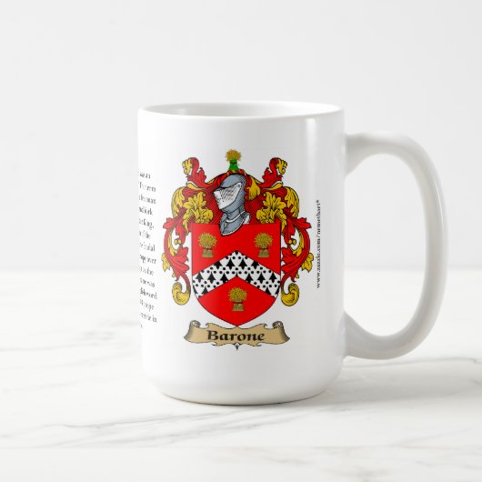 Barone, der Ursprung, die Bedeutung und das Wappen Kaffeetasse (Rechts)