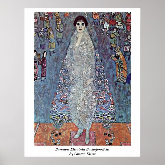 Baroness Elisabeth Bachofen-Echt By Gustav Klimt Poster (Vorne)