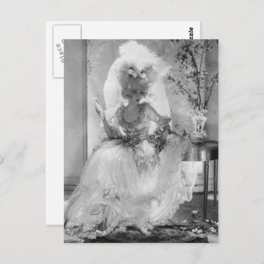 Baroness in Hochzeitskleid Postkarte (Vorne/Hinten)