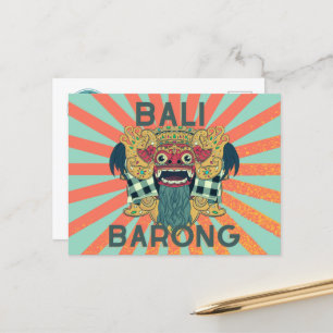 Barong Legacy: Vintage-Bali-Postkarte Feiertagspostkarte