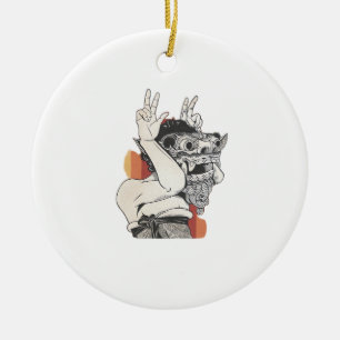 Barong Peekaboo Keramik Ornament