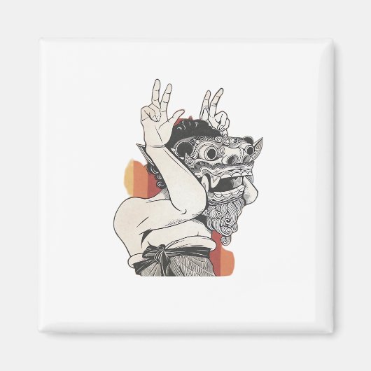 Barong Peekaboo Magnet (Vorne)