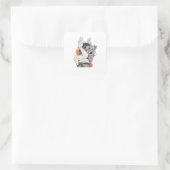 Barong Peekaboo Quadratischer Aufkleber (Tasche)