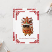 Barongsai Capybara Chinese New Year Karte (Vorderseite/Rückseite Beispiel)