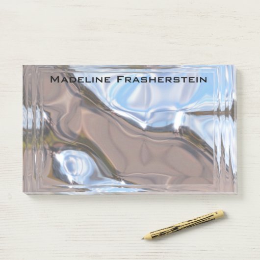 Baronne Elegant Beruflich Monogram Post-it Klebezettel (Auf Schreibtisch)