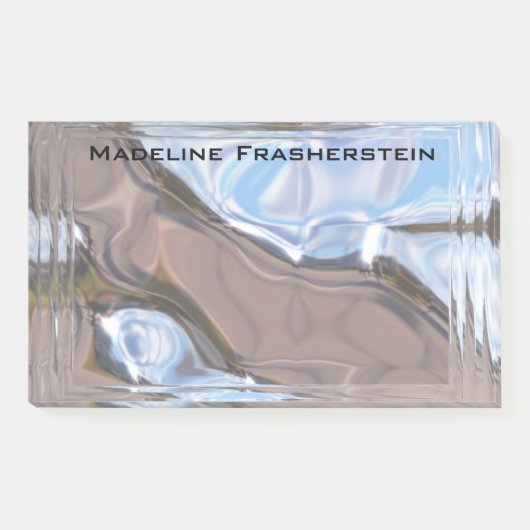 Baronne Elegant Beruflich Monogram Post-it Klebezettel (Vorderseite)