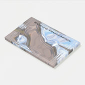 Baronne Elegant Professionelles Monogramm Post-it Klebezettel (angewinkelt)