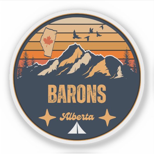 Barons, Alberta Aufkleber (Vorderseite)