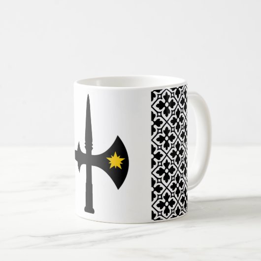 Barony of Bryn Gwlad Populace Abzeichen Kaffee Tas Kaffeetasse (VorderseiteRechts)