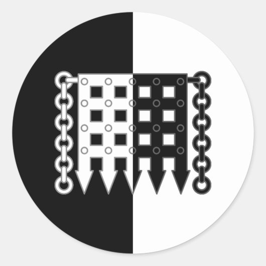 Barony of Lions Gate Populace Abzeichen Classic Ru Runder Aufkleber (Vorderseite)