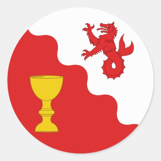 Barony of Rising Waters Populace Abzeichen Runder Aufkleber (Vorderseite)