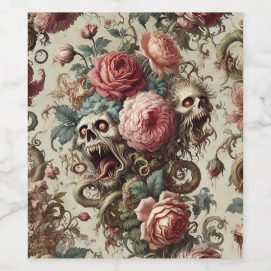 Baroque Aberration – Gothic Victorian Weinetikett (Einzelnes Label)