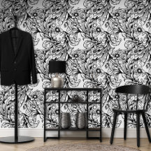 Baroque Acanthus Leaf Black