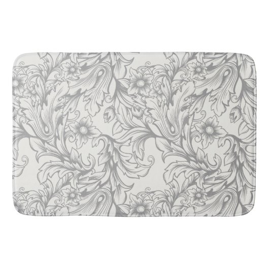 Baroque Acanthus Leaf Gray Badematte (Vorderseite)