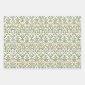 Baroque Acanthus Leaf und Blumenmuster Geschenkpapier Set (Vorderseite 3)