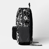 Baroque Acanthus Leaf White Bedruckter Rucksack (Rechts)