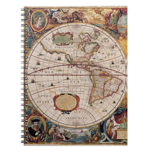 Baroque Americas Karte Notizblock (Vorderseite)