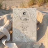 Baroque Angel & Swans Vintage Cream Wedding  Einladung