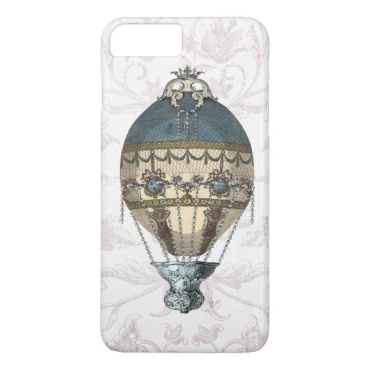 Baroque Balloon Blue & Cream Case-Mate iPhone Hülle (Rückseite)