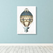 Baroque Balloon Blue & Cream Leinwanddruck (Insitu (Holzboden))