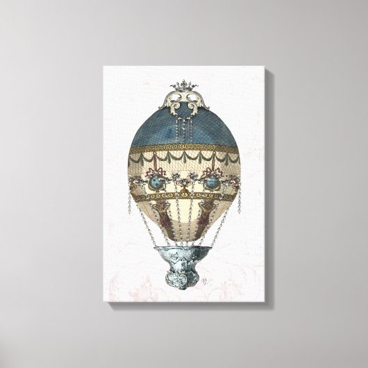 Baroque Balloon Blue & Cream Leinwanddruck (Vorderseite)