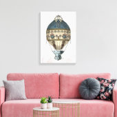 Baroque Balloon Blue & Cream Leinwanddruck (Insitu (Wohnzimmer))