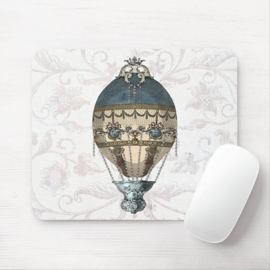 Baroque Balloon Blue & Cream Mousepad (Mit Mouse)