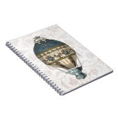 Baroque Balloon Blue & Cream Notizblock (Rechte Seite)