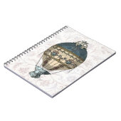 Baroque Balloon Blue & Cream Notizblock (Linke Seite)