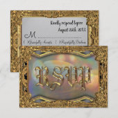 Baroque Barnetcue Formal Beautiful RSVP Card Karte (Vorne/Hinten)