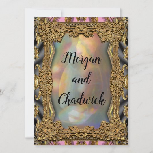 Baroque Barnetcue Formal Einladung zur Hochzeit (Rückseite)