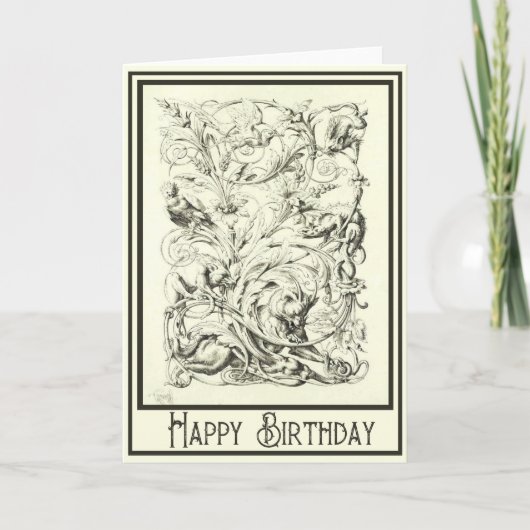 Baroque Birthday Card Karte (Vorderseite)