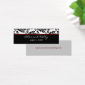 Baroque Damask Wedding Website Business Card (Schreibtisch)