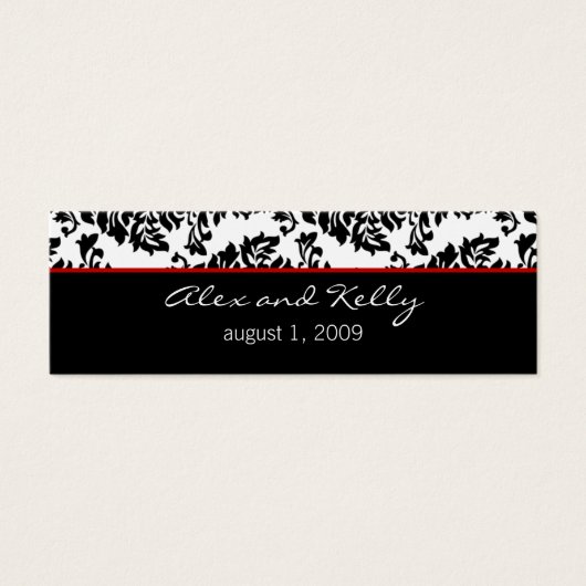 Baroque Damask Wedding Website Business Card (Vorderseite)