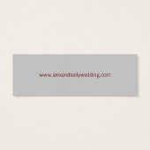 Baroque Damask Wedding Website Business Card (Rückseite)