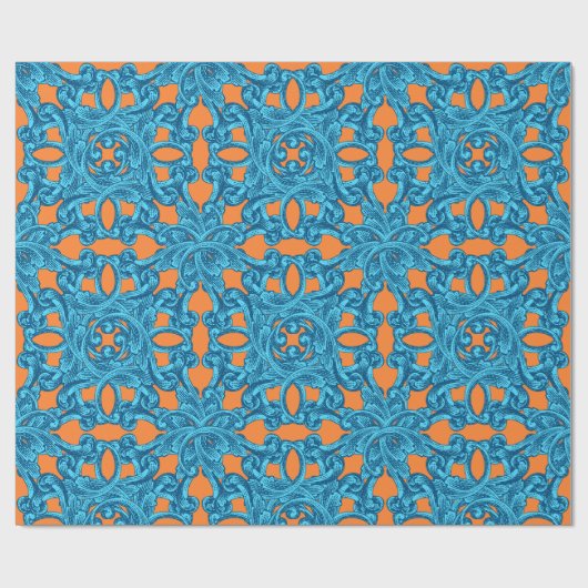 Baroque Dandy Wrapping Paper Geschenkpapier (Flach)