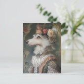 Baroque Dog Royal King Portrait Design Postkarte (Stehend Vorderseite)
