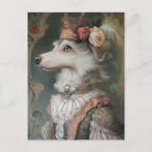 Baroque Dog Royal King Portrait Design Postkarte (Vorderseite)