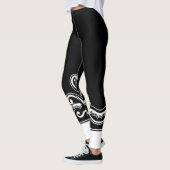 Baroque Dolce Leggings - Schwarz & Weiß Elegante (Links)