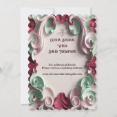 Baroque Elegance Blumenmotive Acanthus Wirbel Save The Date (Rückseite)