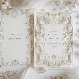Baroque Elegance Einladung zum Hochzeitsrahmen