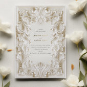Baroque Elegance Einladung zum Hochzeitsrahmen