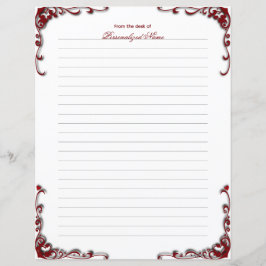 Baroque Elegance Lined Paper Sheet