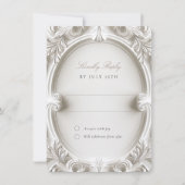 Baroque Elegance Wedding RSVP Card Einladung (Vorderseite)