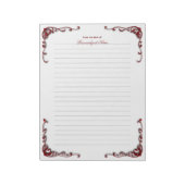 Baroque Elegante Lined Notizblock (Rotiert)