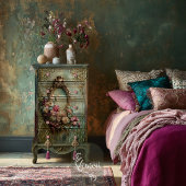 Baroque Ethereal Hummingbird Oval Frame & Floral Seidenpapier