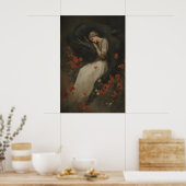 Baroque Fantasy Dragon Print, Gothic Romantic Poster (Küche)