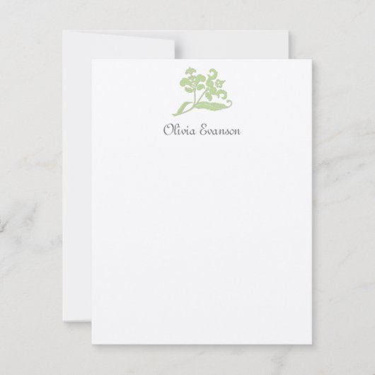 Baroque Flat Notecard Mitteilungskarte (Vorderseite)